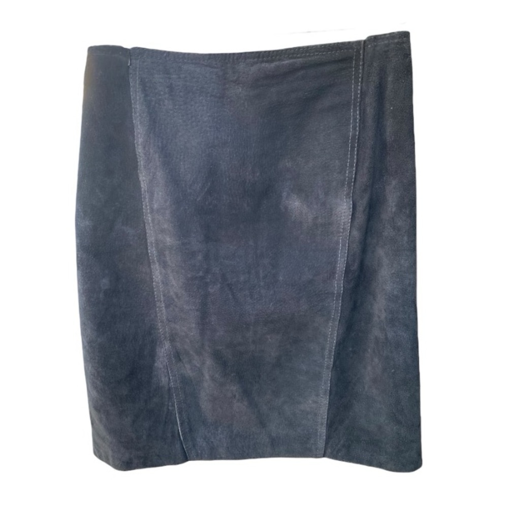 Brandon Thomas 100% Leather Shell Mini Skirt I Size: 7/8